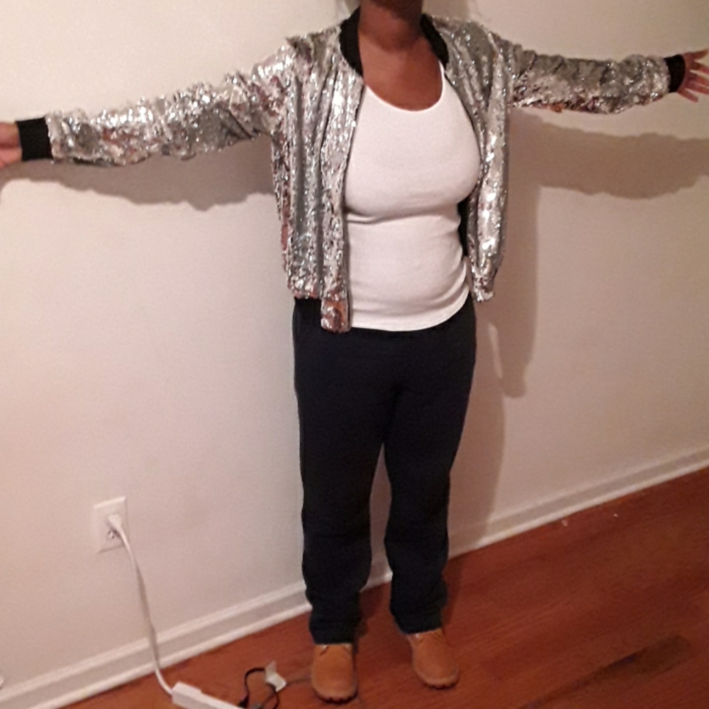 Sequin Zip Jacket